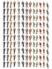 130Pcs O Scale 1:48 Painted Figures People Passenger Different Poses People New