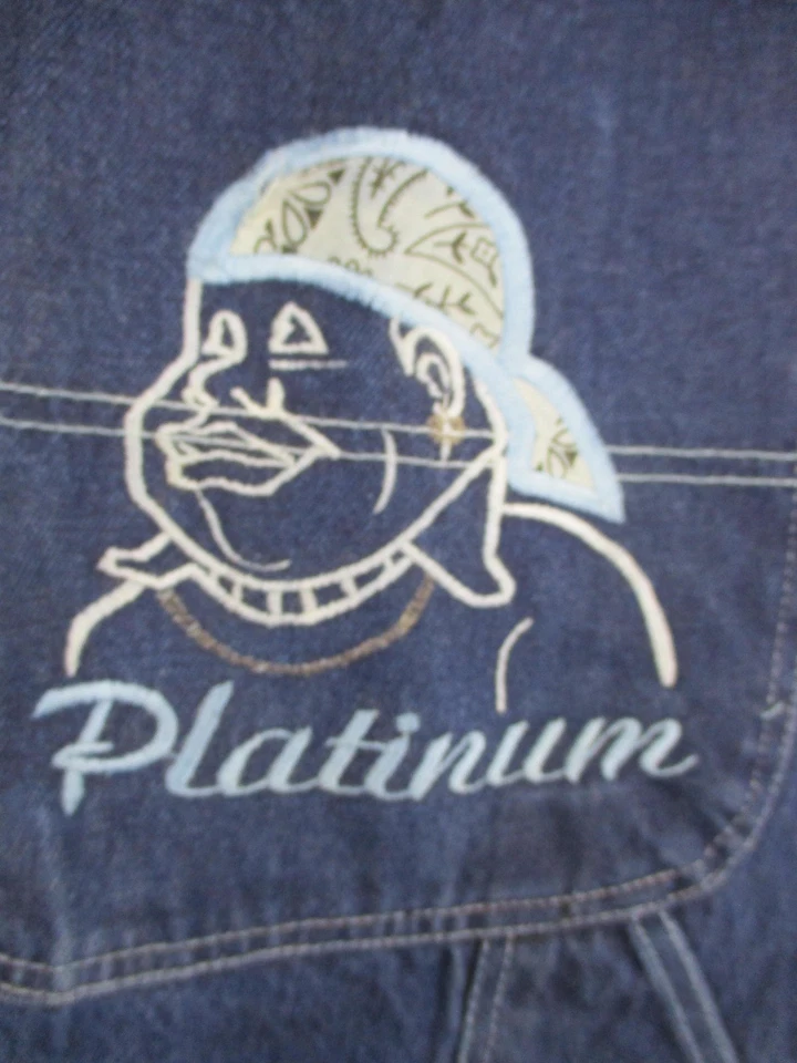 Platinum Jeans Mens 38 Blue Denim Fat Albert Carpenter Baggy Pants Hip Hop Urban - Imagem 4 de 4