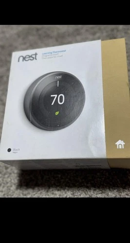 Google Nest 3rd Generation Learning Thermostat T3007ES Black