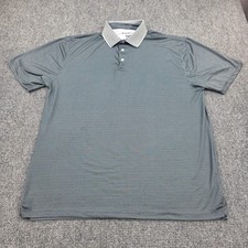 Hickey Freeman Golf Polo Shirt XXL Mens Gray Geometric Print Short Sleeve