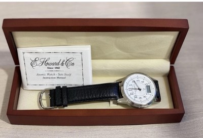 E. Howard & Co Mens Gold  Atomic Radio Controlled Analog Digital Quartz Watch