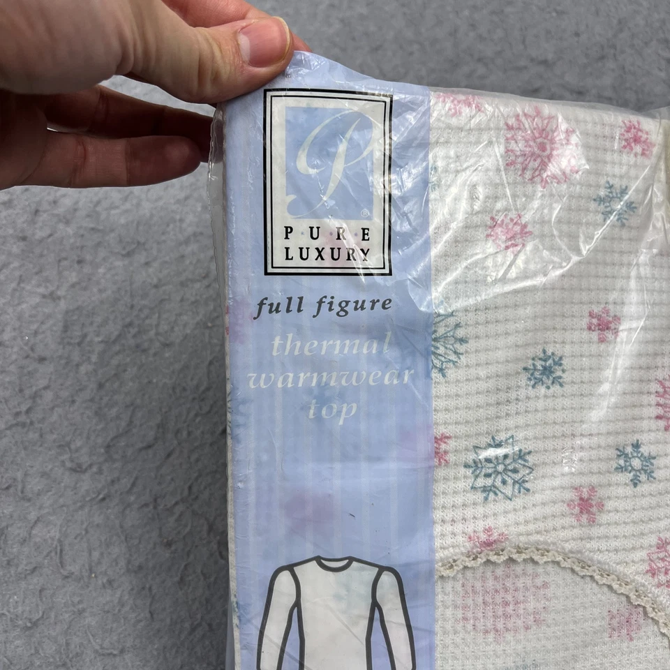 Camisa De Colección Montgomery Ward Para Mujer 1X Estampado de Copo de Nieve Manga Larga Ropa Térmica Top Foto 2 de 4