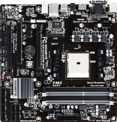 Gigabyte GA-F2A85XM-D3H Mainboard Sockel FM2 DDR3 Bundle CPU RAM Zub. #8512