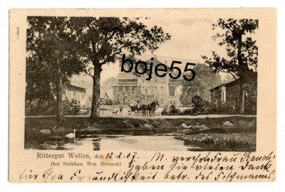 Ak Wellen-Stubben Bz. Bremen bei Bremerhaven --Rittergut-- 1907 Lks. Cux   #032