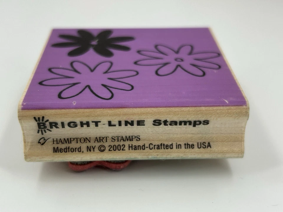 Hampton Art Night Line 2367 Flower PowerWood Mount Rubber Stamp - Image 2 of 4
