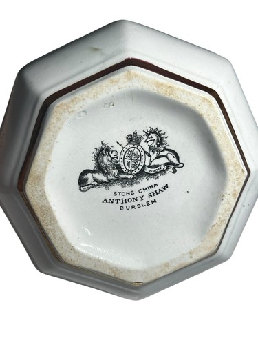 Anthony Shaw Burslem Teeblatt Kupfer Glanz Eisenstein Übergröße Zuckerdose & Deckel - Bild 8 von 11