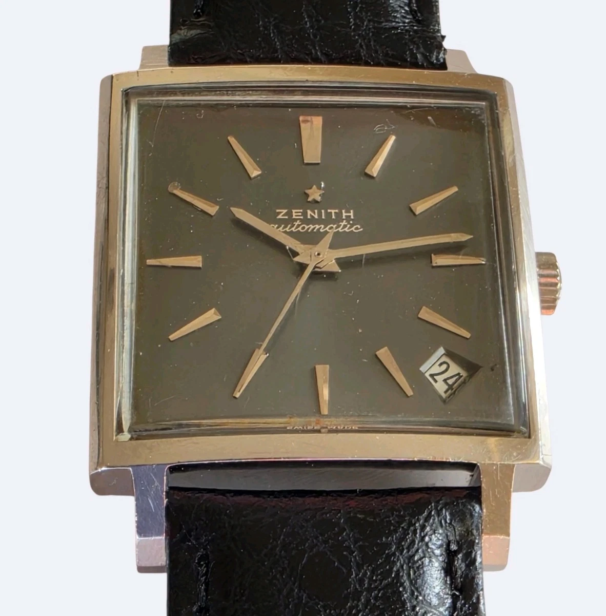 Zenith Respirator JFK Automatic Watch 1965 Cal 2542PC 25J SERVICED Vintage