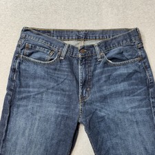 Levis 514 Jeans Mens 34x32 Blue Denim Faded Straight Leg Relaxed American Adult