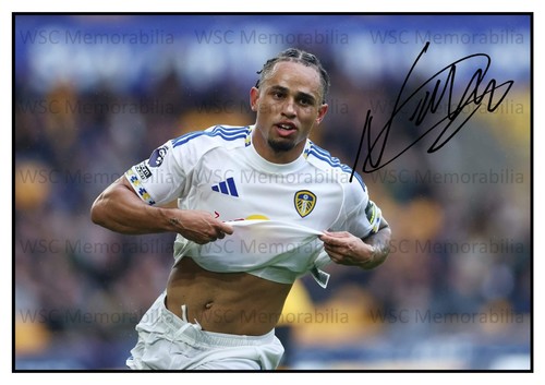 12938. Noah Okafor Signed Pictures (A4 Prints) Leeds Switzerland Milan Napoli