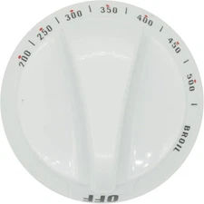 WB03K10036 Thermostat Stove Knob White Replacement Part GE & Hotpoint Range Oven