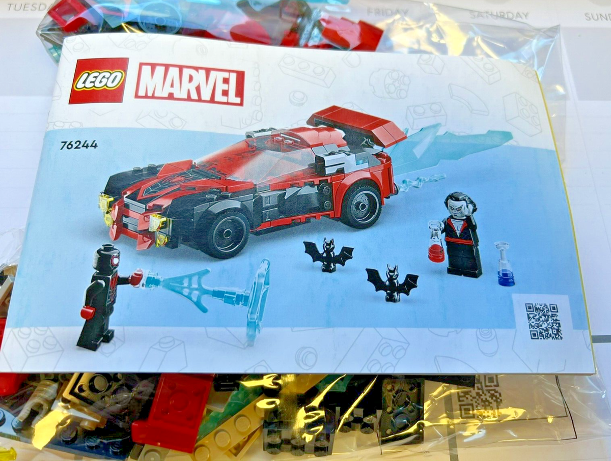Lego 76244 Marvel Miles Morales Morbius Toy Car Set **NO MINIFIGURES **