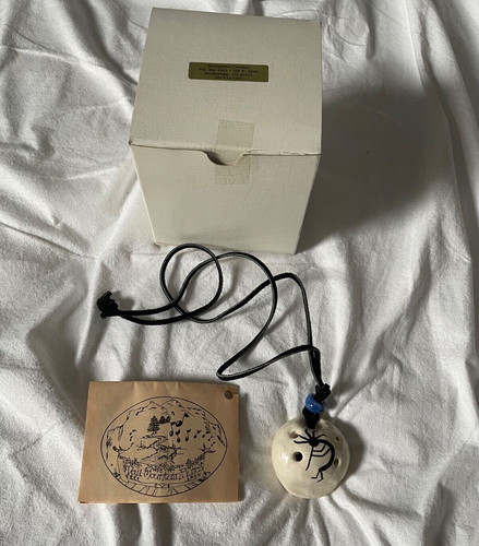 Necklace Vail Mountain Hand-paint Whistle Flute Instrument in Box