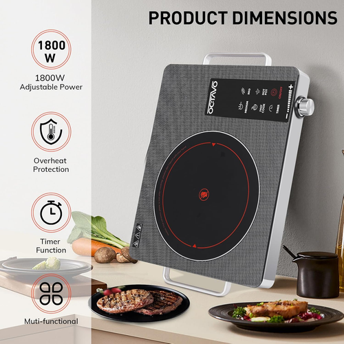 1800 Watt Portable Infrared Burner, Electric Burner with 4 Hours Timer, Electric - Picture 3 of 6