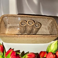 Creative Stoneware 3 Centerpoint Bud Vases Rectangular Candle Holder (OP1)