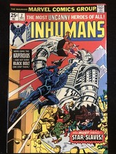 The Inhumans #2 Marvel Comic Book 1975 HIGH GRADE