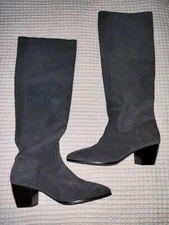 MICHAEL KORS Women's Gray Suede Knee High Heeled Boots Size 8M NWOB