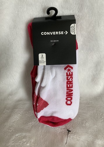 New Girls Kids Converse No Show 3 Pack Socks 5Y-7Y #2 *READ Description - Picture 2 of 11