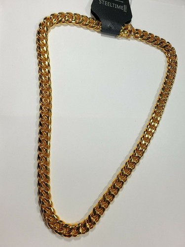Steeltime Necklace Gold Over Stainless 