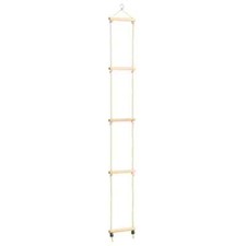 Scala di Corda Bambini in PE 30x168 cm Legno Massello Gioco Arrampicata vidaXL