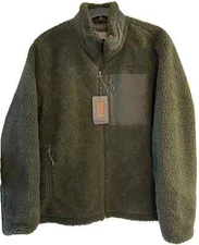 BASS OUTDOORS Mens Forest Night Green Full Zip Sherpa Jacket NEW MSRP $99 Medium