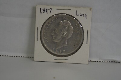 ECUADOR UN 1 SUCRE 1897 Silver Coin