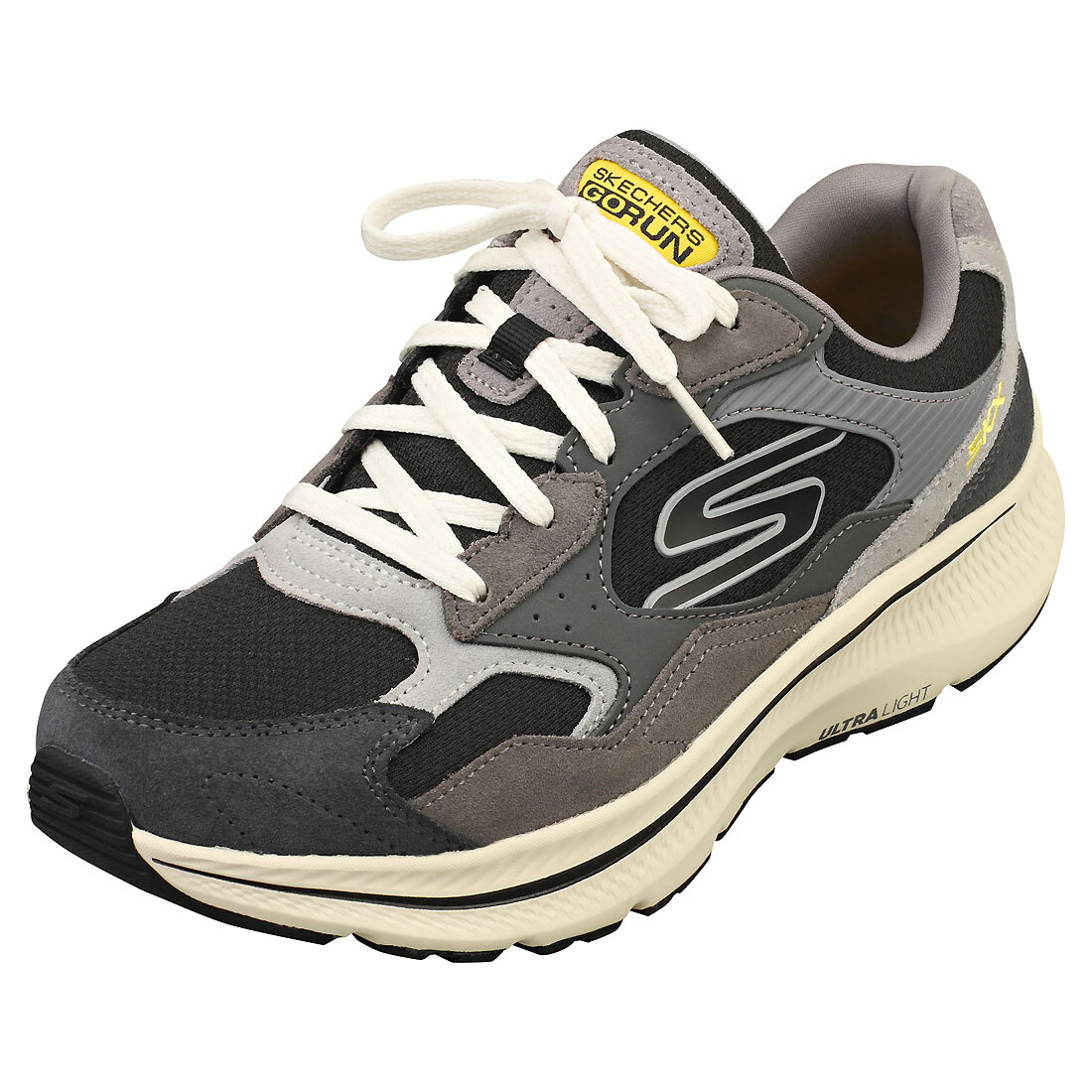 Skechers Go Run Consistent Mens Running Trainers in Charcoal