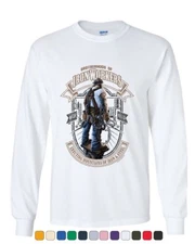 Brotherhood of IronWorkers Long Sleeve T-Shirt Blue Collar Job Construction Tee