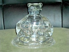 1997 the Coca Cola company glass polar momma bear two babies figurine bottles
