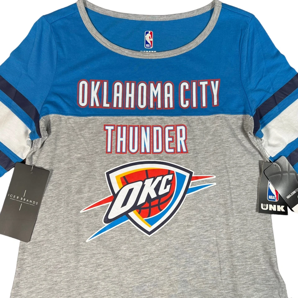 Camisa Oklahoma City Thunder para mujer mediana OKC NBA Foto 2 de 4