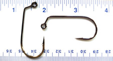 100 or 1000 black nickel 60 degree round bend jig hooks - 32786