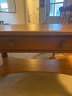 Antique oak library table 4 feet long 26” deep 28” tall
