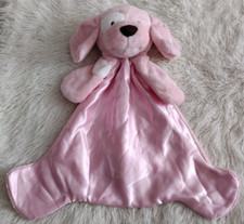 Baby Gund Spunky Huggy Buddy Pink Satin Belly Security Lovey Blanket Puppy Plush