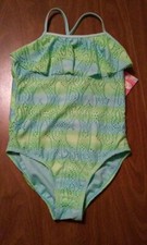 NEW Girls OP Floral Print Swimsuit Size 6/6X