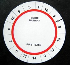 Cadaco All-Star Baseball Game Disk Eddie Murray 1st Base