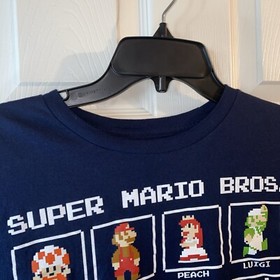 Super Mario Bros Mens XL EXTRA LARGE T-Shirt Graphic Tee Retro NES Adult Casual 