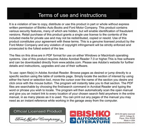 2003 Ford Truck E-Series Shop Service Repair Manual USB - Picture 3 of 3