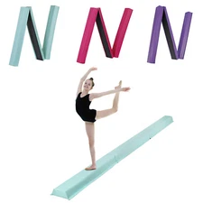 9ft Balance Beam Folding Foam Gymnastics Equipment w/ Anti-slip Base 3 Colors