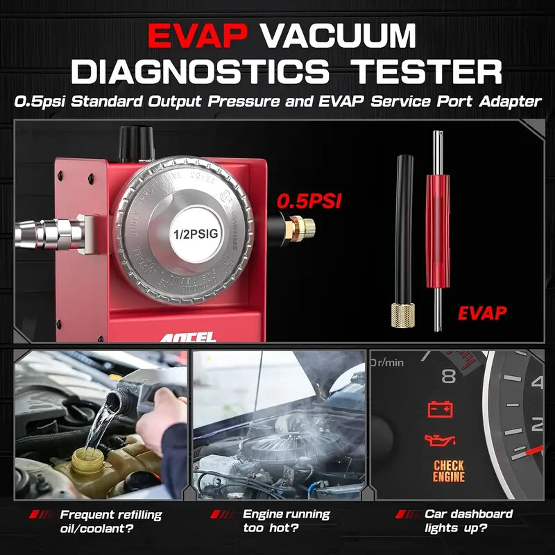 Ancel S100 Car Smoke Leak Detector EVAP System Testing Machine Vacuum