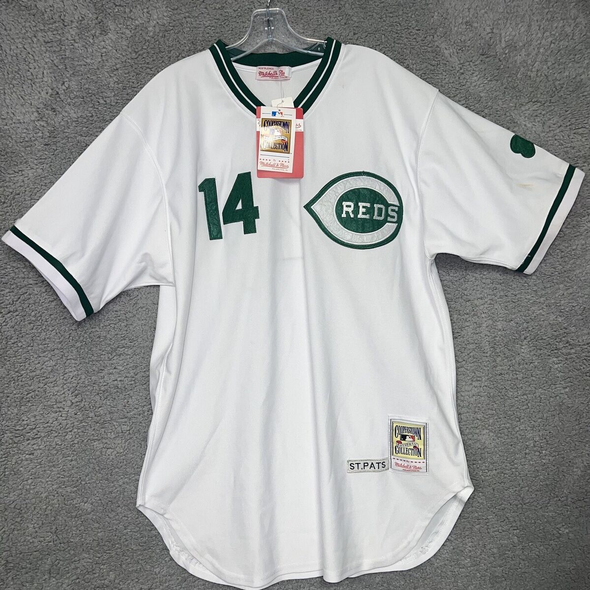 NWT Mitchell Ness Pete Rose Jersey Sz 52 White/Green#14 NWT Mitchell Ness Pete Rose Jersey Sz 52 White/Green#14