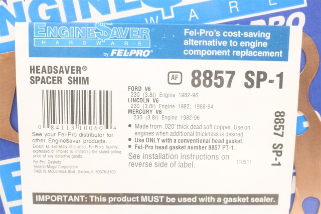 Engine Cylinder Head Spacer Shim Fel Pro 57 Sp 1 For Sale Online Ebay