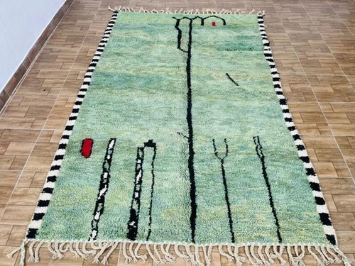 Moroccan Rug, Beni Ourain Colorful Rug, Wool Rug, Checkered Rug, custom rug - Picture 3 of 10