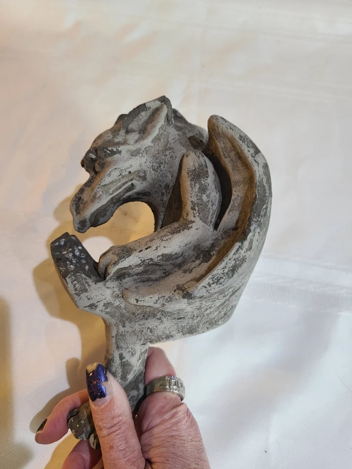 Vintage Gargoyle 1997 Concrete Shelf Sitter with Laptop Figurine 7" - Image 3 of 4