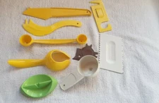 Vtg Tupperware Kitchen Gadgets Mixed Lot of 9 funnel, egg holder Spreader & More
