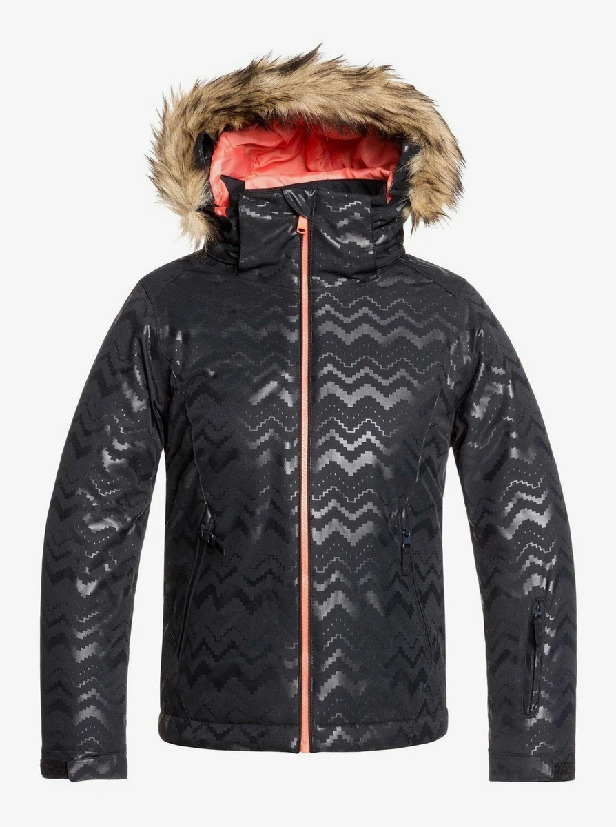 Girls ROXY American Pie Hooded Snow Jacket Insulated Coat
