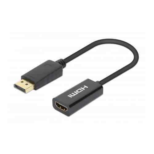 Manhattan DisplayPort 1.2 to HDMI Active Adapter 4K@60Hz 15cm Male to Female ... - Picture 1 of 7