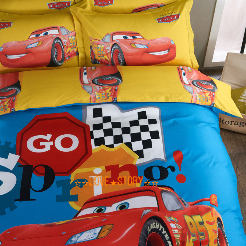 Single/Queen/King Size Bed Quilt/Doona/Duvet Cover Set 100 Cotton Cars