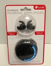 Lucid Audio HEARBUDS Hearing Amplifiers, Carry Case Included. NEW SEALED.