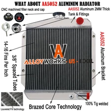 3 Row Tractor Radiator For Yanmar Diesel 3TNE74 119621-44500 3CYL Diesel Engine.