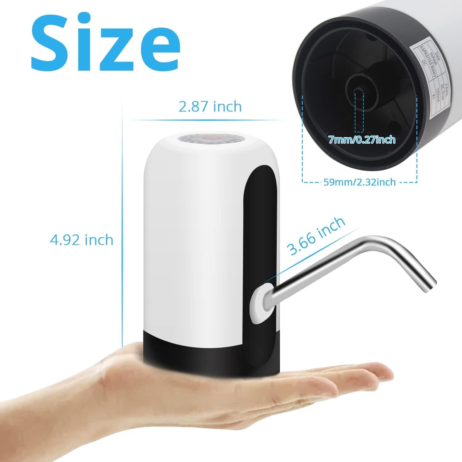 5 Gallon Water Bottle Switch Pump Electric Automatic Universal Dispenser USB US