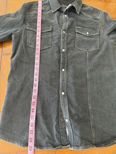 BUFFALO Mens Black Long Sleeve Slim Fit Button Down Casual Shirt Size Large - Picture 13 of 14